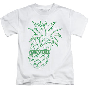 Psych Pineapple Juvenile Kids Youth T Shirt White