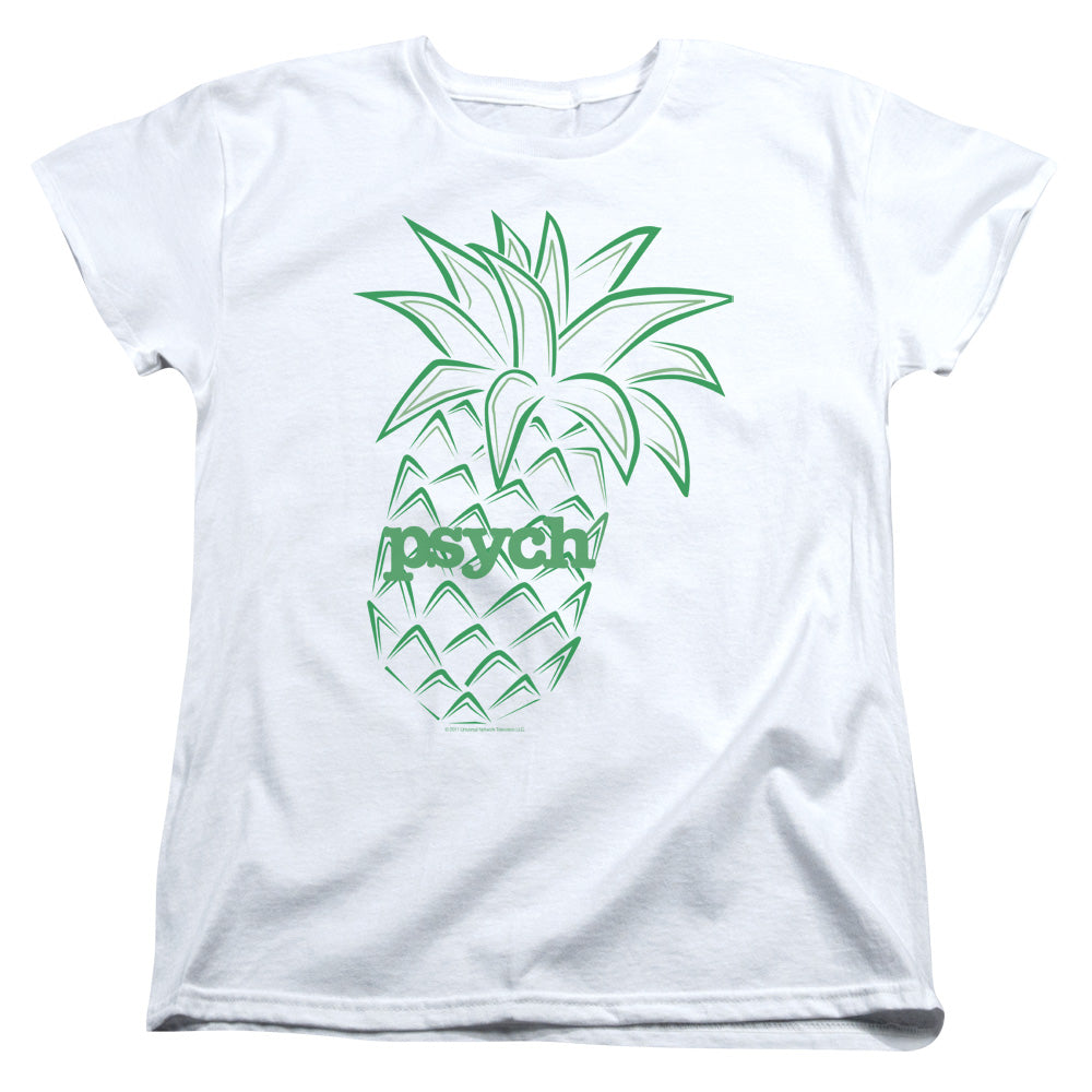Psych Pineapple Womens T Shirt White