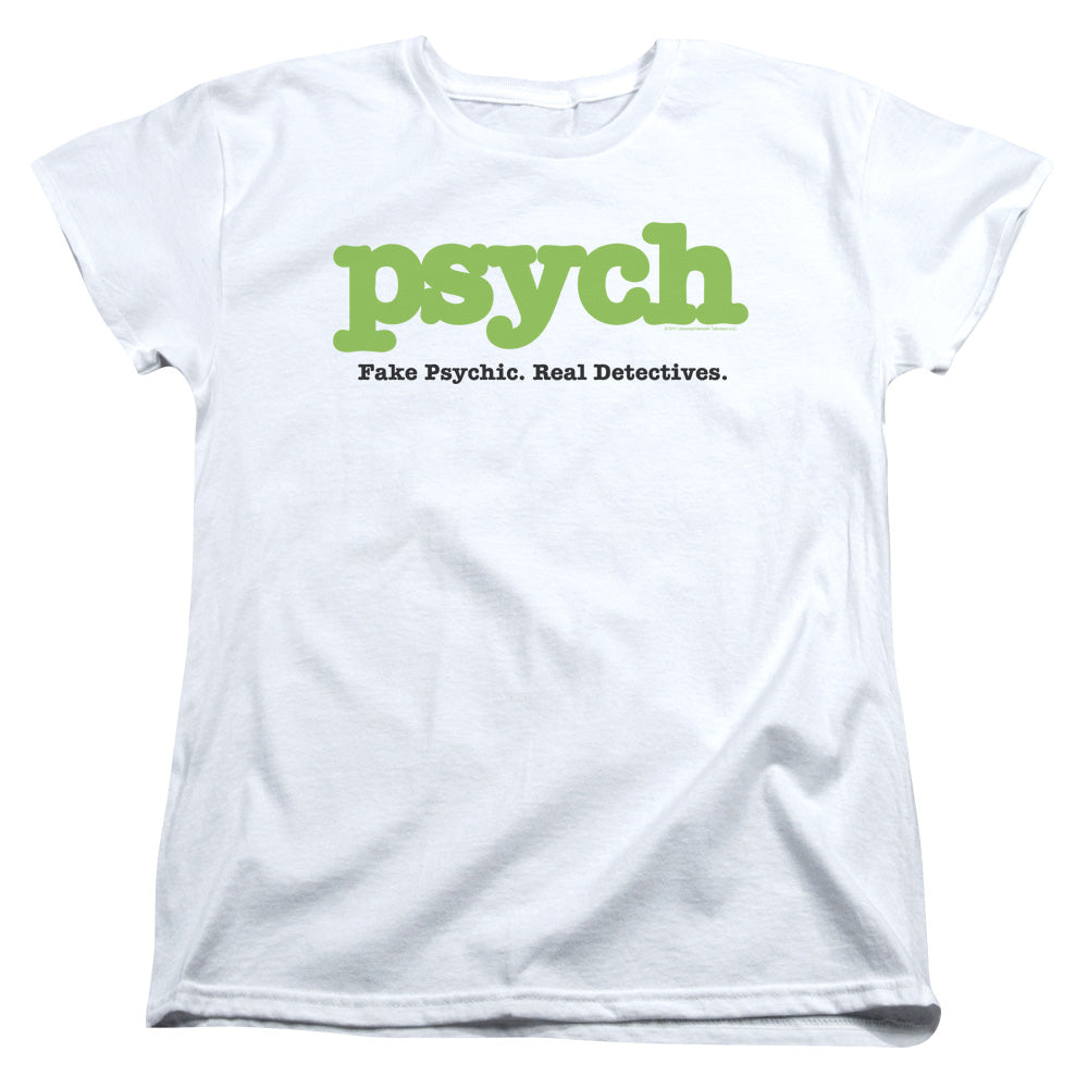 Psych Title Womens T Shirt White