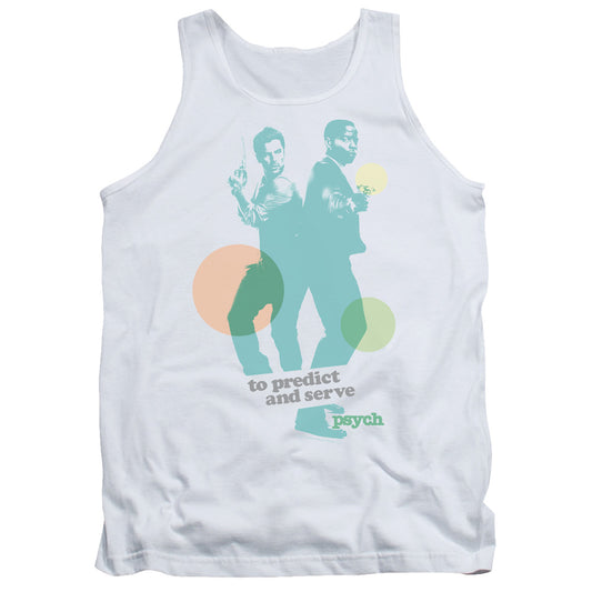 Psych Predict And Serve Mens Tank Top Shirt White