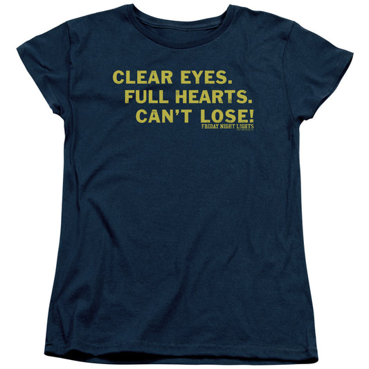 Friday Night Lights Clear Eyes Womens T Shirt Navy Navy