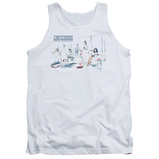 Law And Order Svu Dominos Mens Tank Top Shirt White