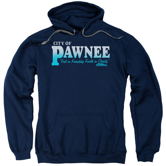 Parks And Rec Pawnee Mens Hoodie Navy