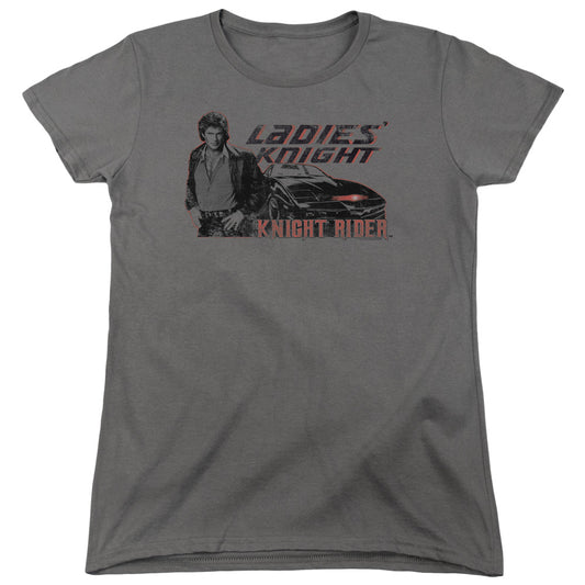 Knight Rider Ladies Knight Womens T Shirt Charcoal