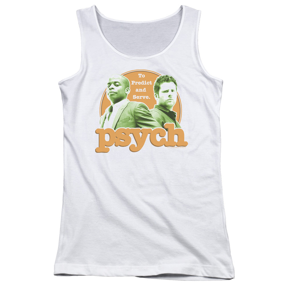 Psych Predictable Womens Tank Top Shirt White