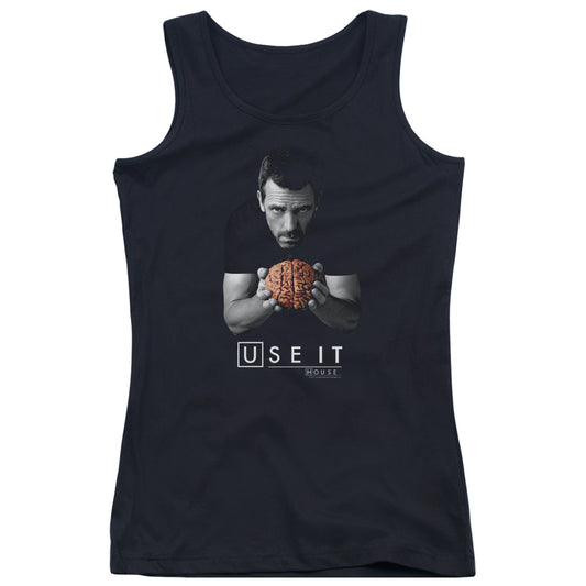 House Use It Womens Tank Top Shirt Black