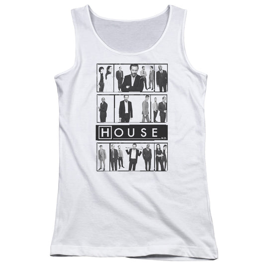 House Film Womens Tank Top Shirt White