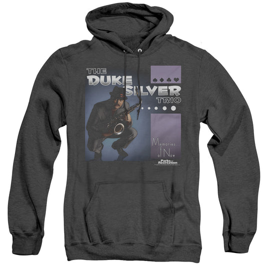 Parks And Rec Album Cover Heather Mens Hoodie Black