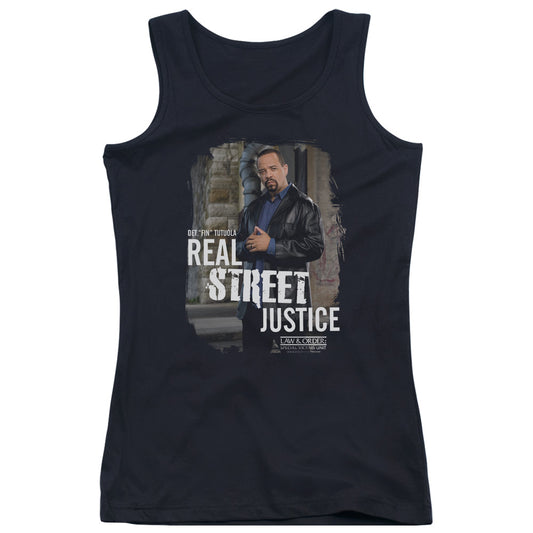 Law And Order Svu Street Justice Womens Tank Top Shirt Black