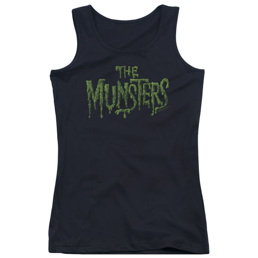 The Munsters Distress Logo Womens Tank Top Shirt Black