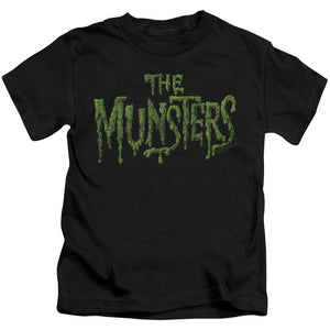 The Munsters Distress Logo Juvenile Kids Youth T Shirt Black