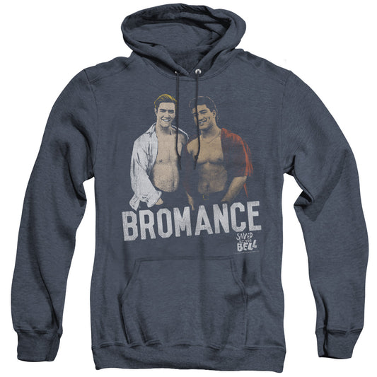 Saved By The Bell Bromance Mens Heather Hoodie Navy Officially Licensed