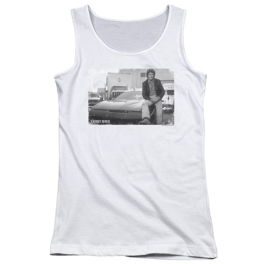 Knight Rider Black Knight Womens Tank Top Shirt White