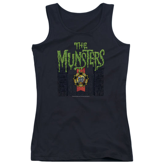 The Munsters 50 Year Logo Womens Tank Top Shirt Black