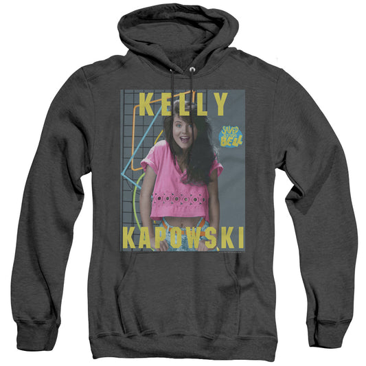 Saved By The Bell Kelly Kapowski Mens Heather Hoodie Black Officially Licensed