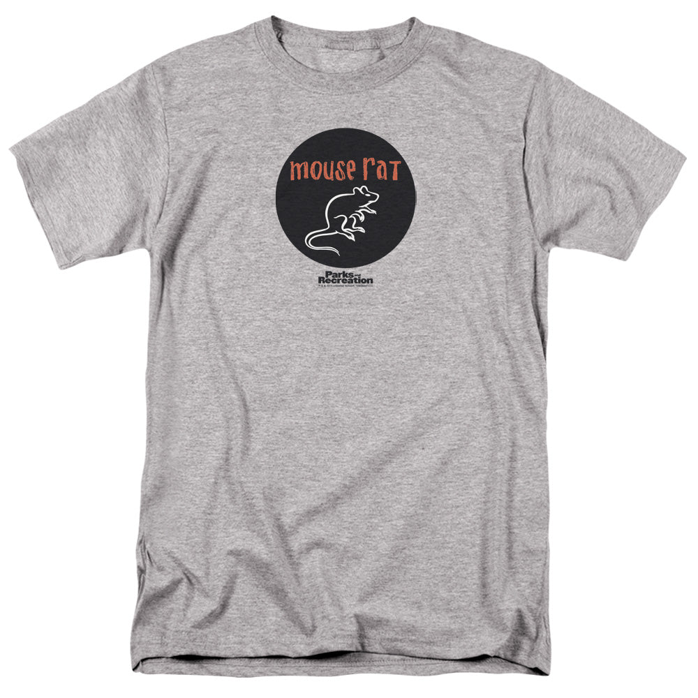 Parks & Rec Mouse Rat Circle Mens T Shirt Athletic Heather Officially Licensed