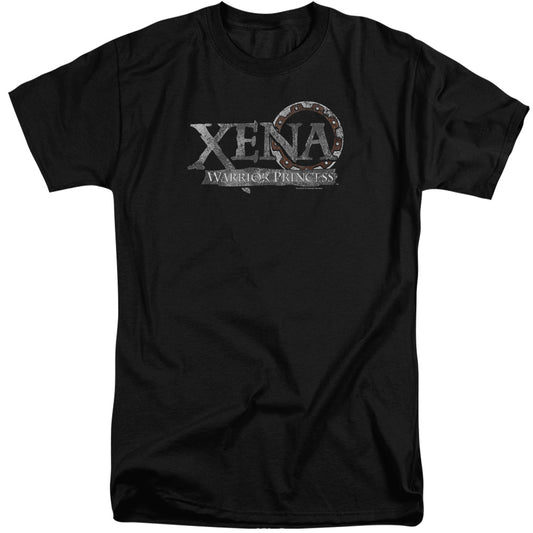 Xena Battered Logo Mens Tall T Shirt Black