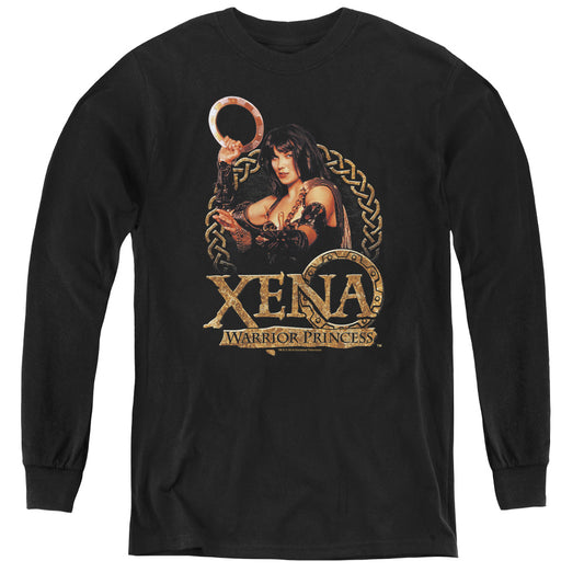 Xena Royalty Long Sleeve Kids Youth T Shirt Black