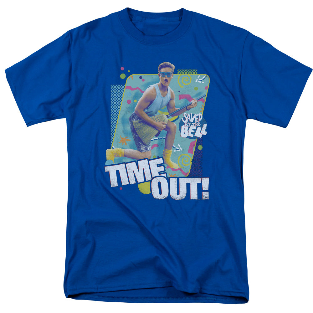 Saved By The Bell Time Out Mens T Shirt Royal Blue Officially Licensed