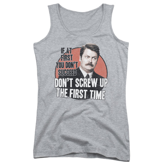 Parks And Rec Dont Screw Up Womens Tank Top Shirt Athletic Heather