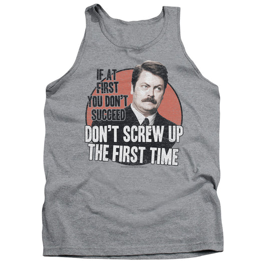 Parks And Rec Dont Screw Up Mens Tank Top Shirt Athletic Heather