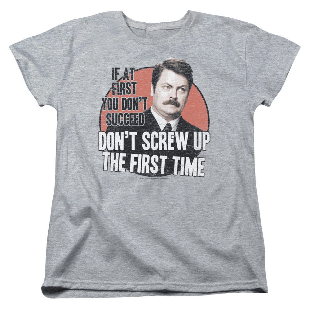 Parks And Rec Dont Screw Up Womens T Shirt Athletic Heather