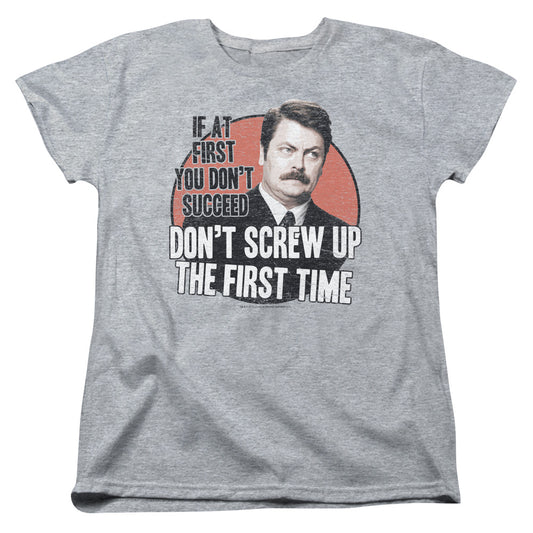 Parks And Rec Dont Screw Up Womens T Shirt Athletic Heather