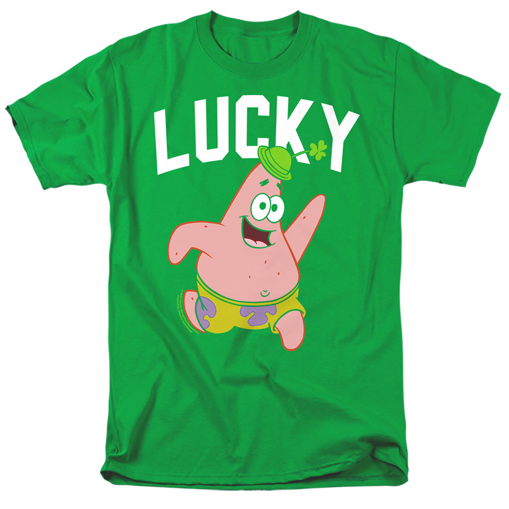 Spongebob Squarepants St. Patrick'S Day Lucky Patrick Mens T Shirt Kelly Green