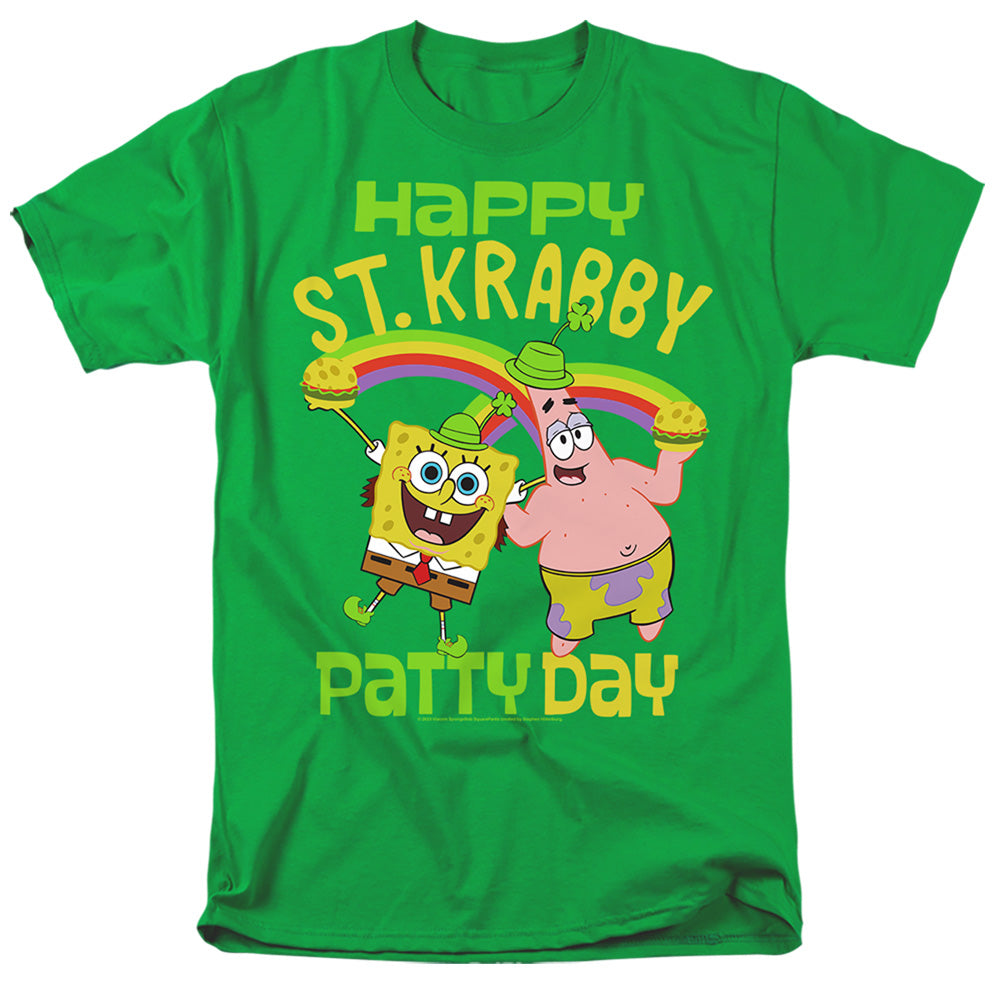 Spongebob Squarepants St. Patrick'S Day St. Krabby Patty Day Mens T Shirt Kelly Green