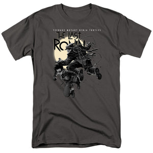 Teenage Mutant Ninja Turtles Casey Marie Jones Leaping Mens T Shirt Charcoal