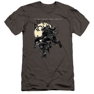 Teenage Mutant Ninja Turtles Casey Marie Jones Leaping Premium Bella Canvas Slim Fit Mens T Shirt Charcoal