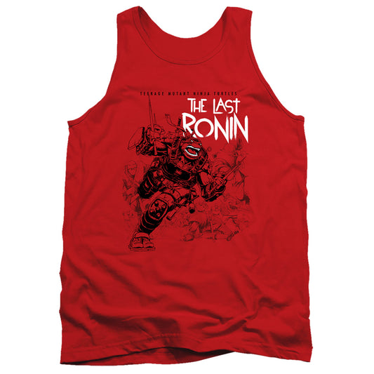 Teenage Mutant Ninja Turtles Charging Ronin Mens Tank Top Shirt Red