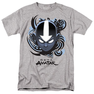 Avatar The Last Airbender Airbender Blue And Black Kanji Mens T Shirt Athletic Heather