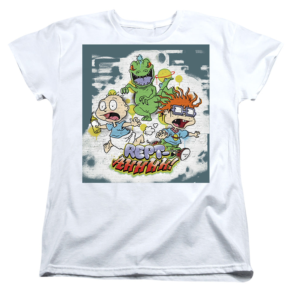 Rugrats Tommy And Chucky Rept-Ahhhhh! Womens T Shirt White Officially Licensed