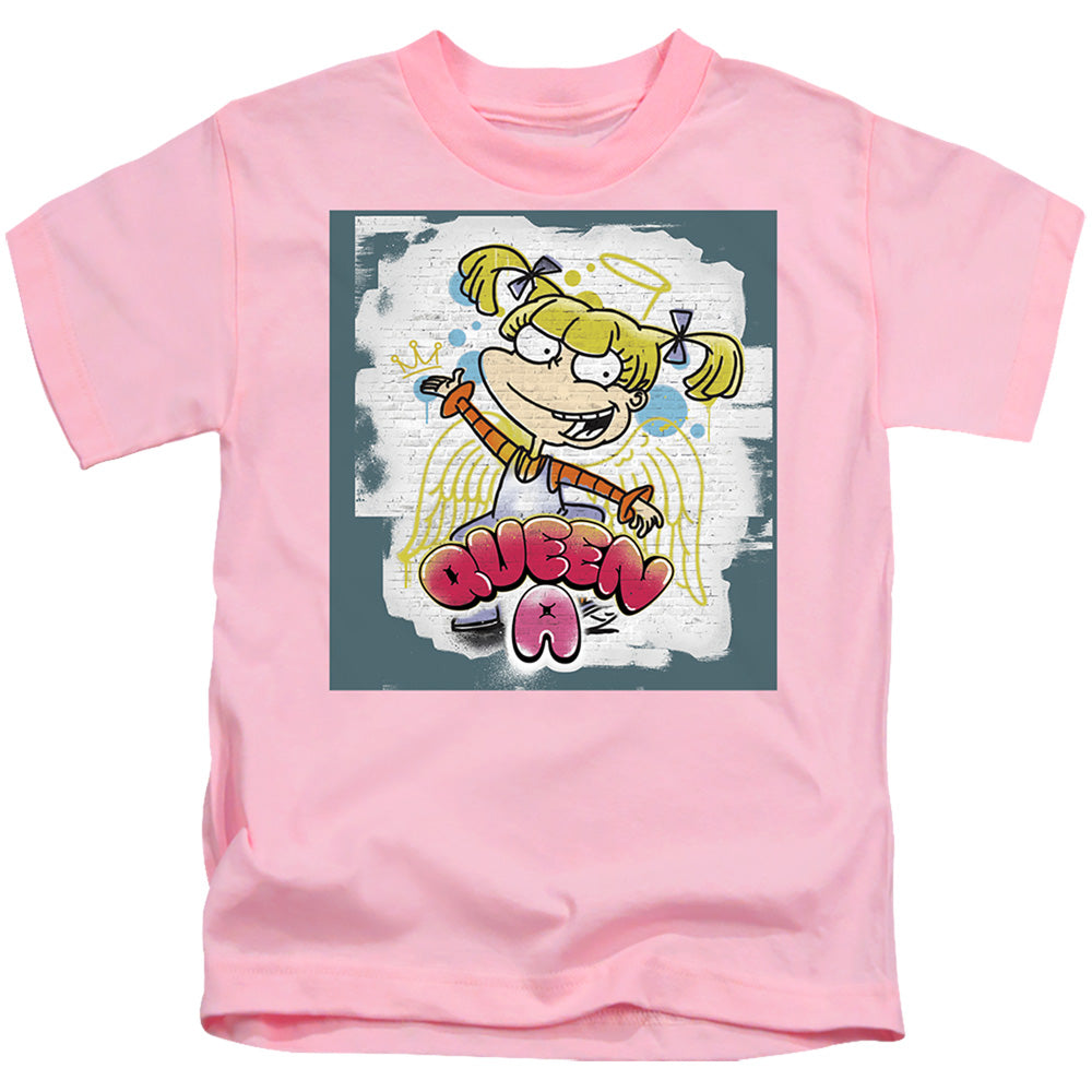 Rugrats Queen A For Angelica Juvenile Kids Youth T Shirt Pink Officially Licensed