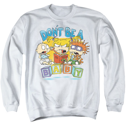 Rugrats Don'T Be A Baby Blocks Mens Crewneck Sweatshirt White Officially Licensed
