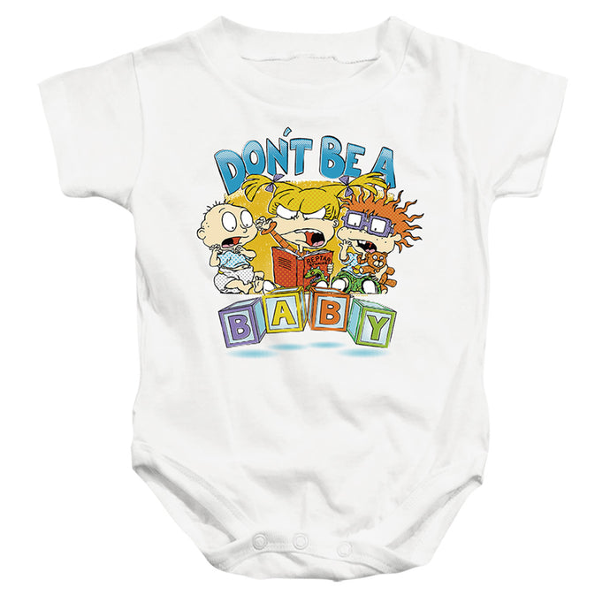 Rugrats Don'T Be A Baby Blocks Infant Baby Snapsuit White