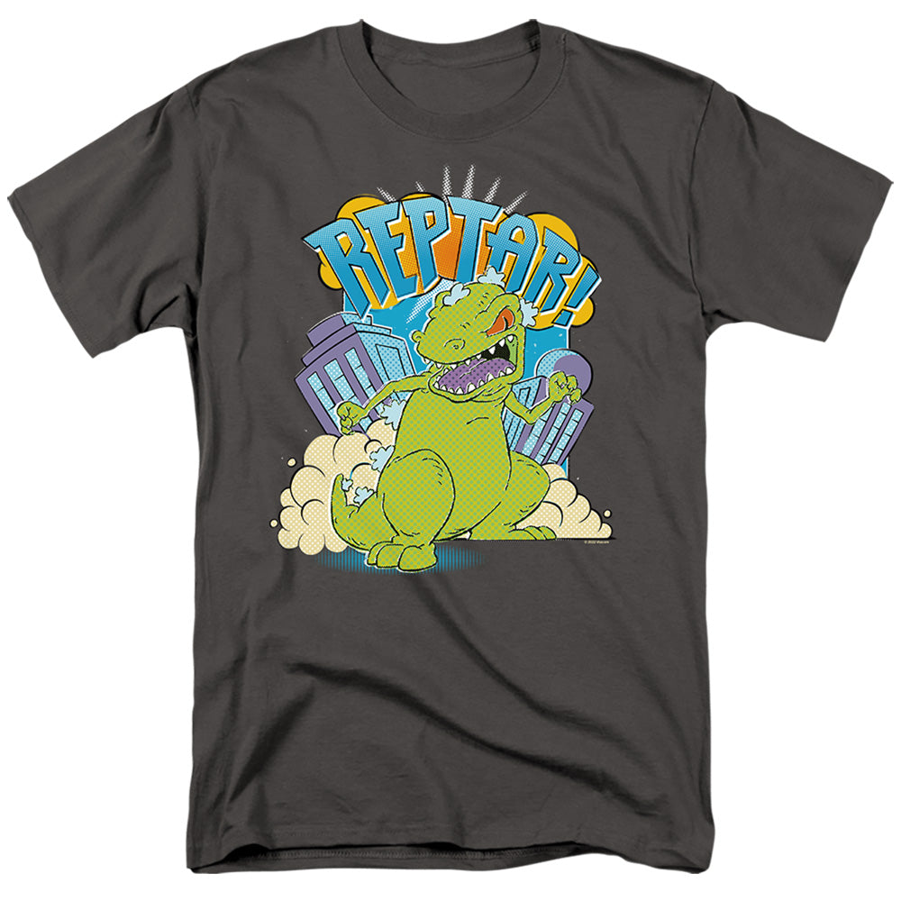 Rugrats Reptar Stomp Mens T Shirt Charcoal