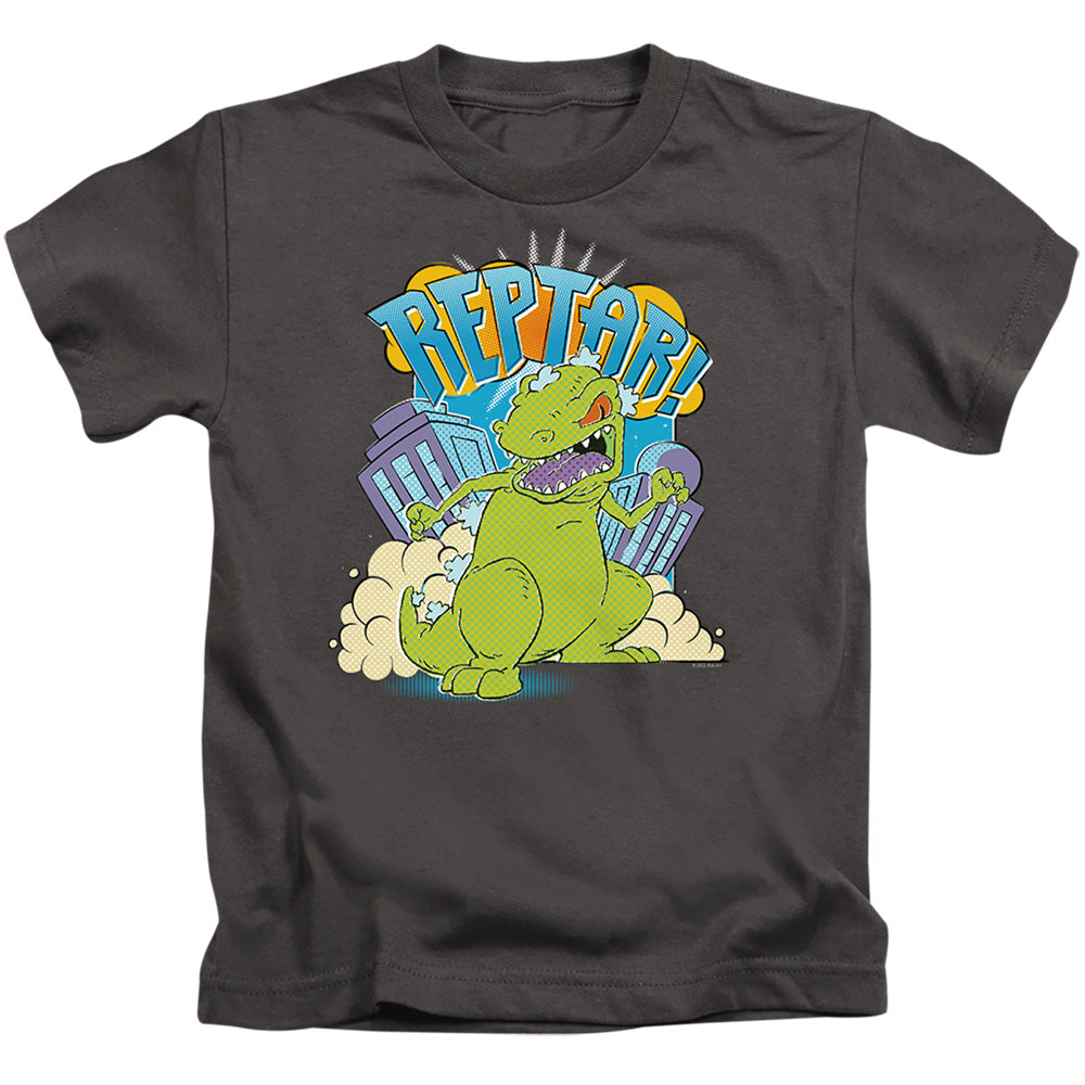 Rugrats Reptar Stomp Juvenile Kids Youth T Shirt Charcoal Officially Licensed
