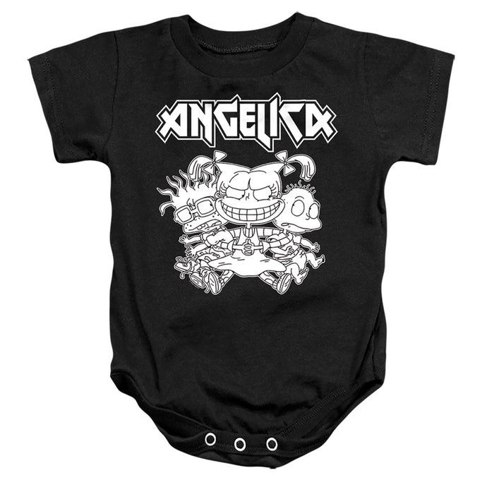 Rugrats Angelica Pickles Rocks Infant Baby Snapsuit Black