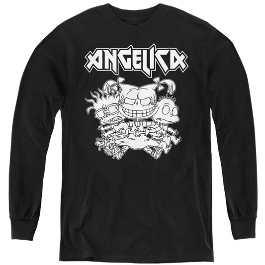 Rugrats Angelica Pickles Rocks Long Sleeve Kids Youth T Shirt Black Officially Licensed