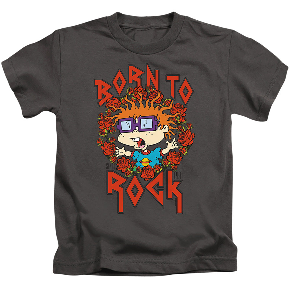 Rugrats Chucky Was Born To Rock Juvenile Kids Youth T Shirt Charcoal Officially Licensed