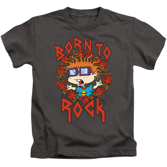 Rugrats Chucky Was Born To Rock Juvenile Kids Youth T Shirt Charcoal Officially Licensed