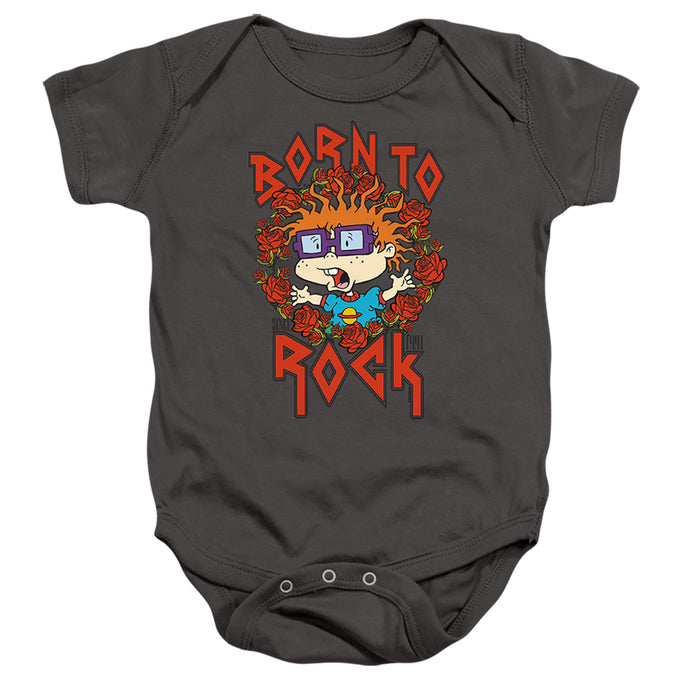 Rugrats Chucky Was Born To Rock Infant Baby Snapsuit Charcoal