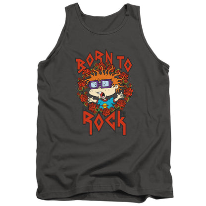 Rugrats Chucky Was Born To Rock Mens Tank Top Shirt Charcoal