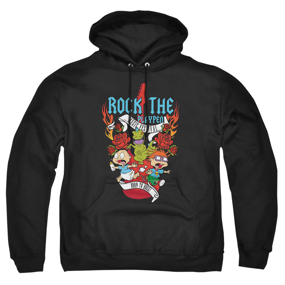 Rugrats Rock The Playpen Music Festival Mens Hoodie Black