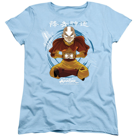 Avatar The Last Airbender Power Of Air Womens T Shirt Light Blue Officially Licensed