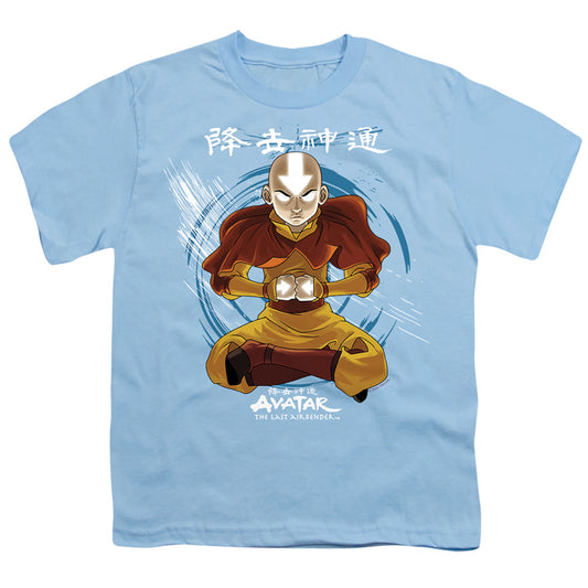Avatar The Last Airbender Power Of Air Kids Youth T Shirt Light Blue Officially Licensed