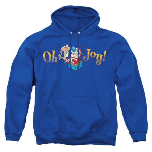 Ren And Stimpy Oh Joy Mens Hoodie Royal Blue