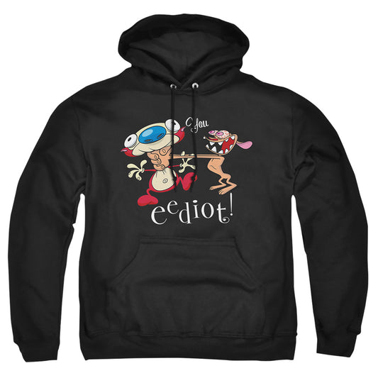 Ren And Stimpy You Eediot Mens Hoodie Black